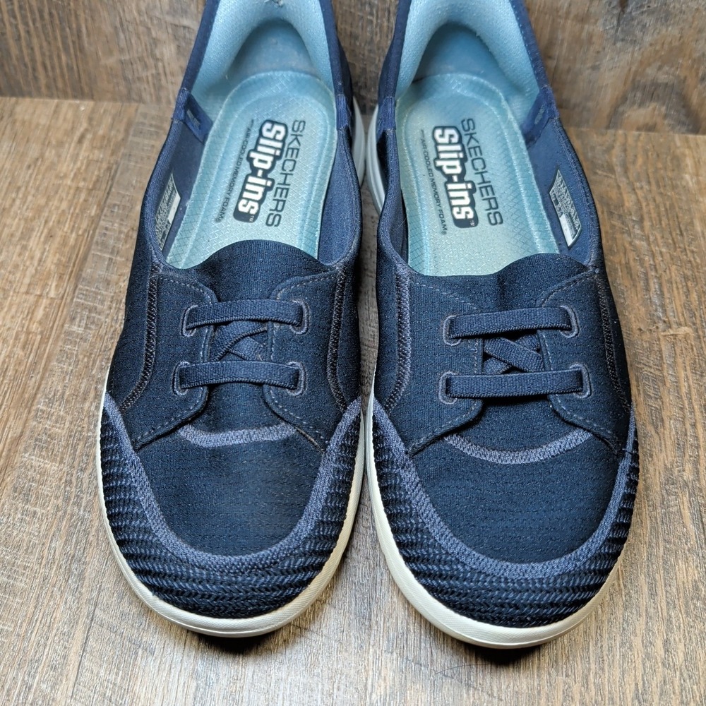 Skechers Slip Ins On The Go Flex Top Notch Shoes Womens 9 Blue Handsfree Comfort - Picture 4 of 14